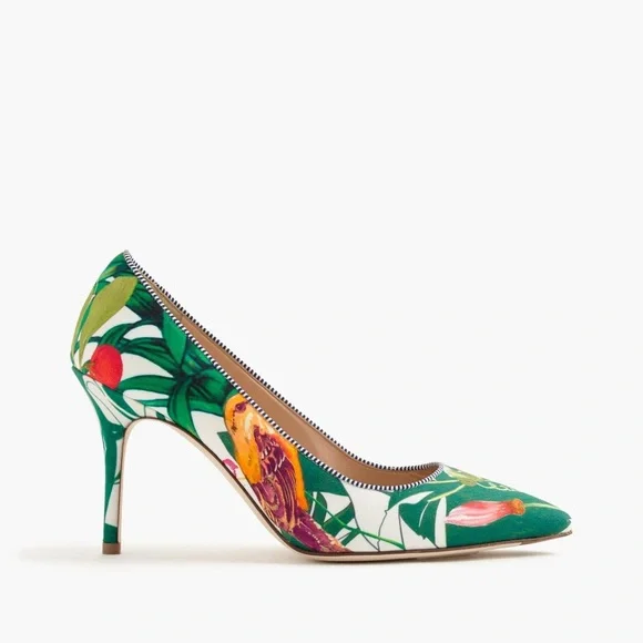 J. Crew Women's Elsie In Ratti Into The Wild Print Pumps 7.5
